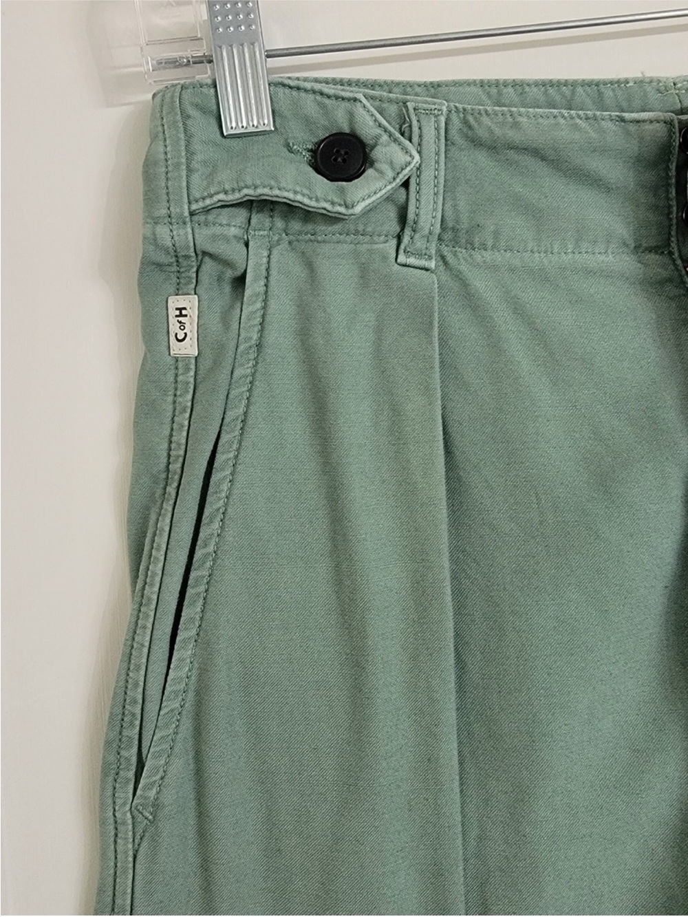 Citizens Of Humanity Payton Utility High Rise Trouser Sage Green Wide Leg Pants - Picture 12 of 13